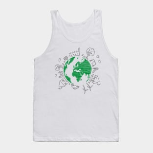 Sketchy earth day Tank Top